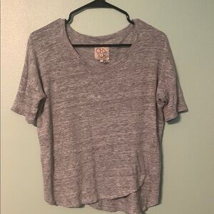 Chaser Gray Asymmetrical Short Sleeve T-Shirt